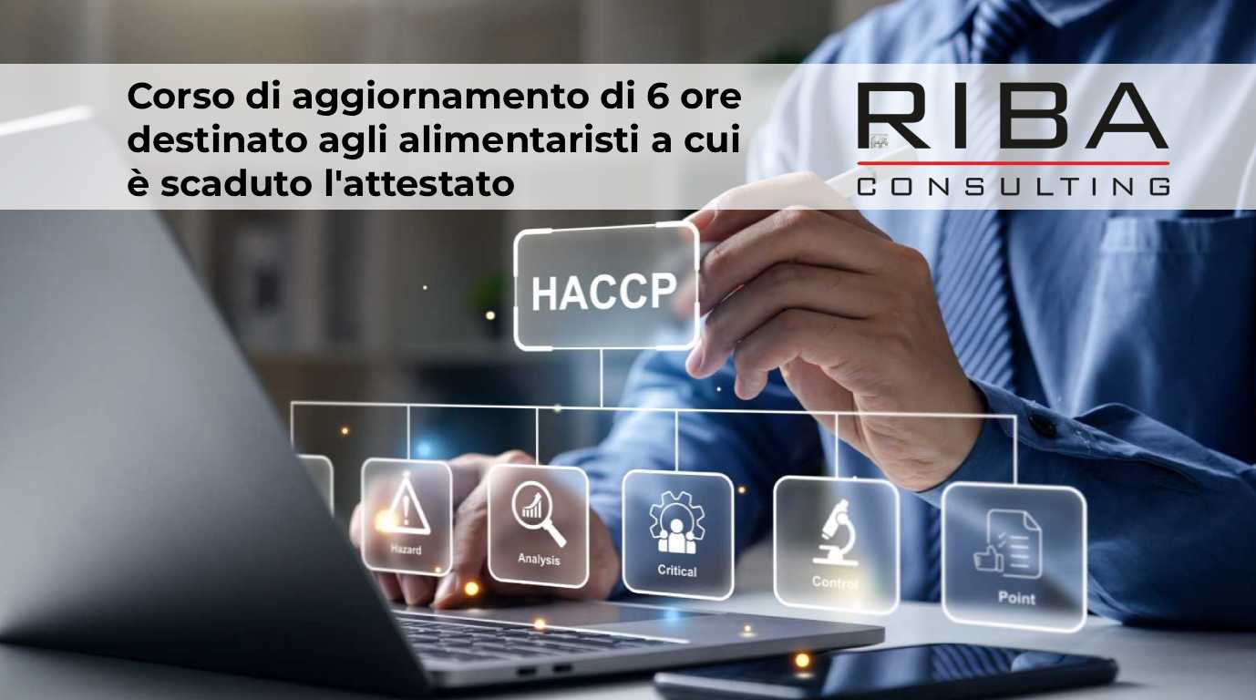 12 – 21/10/2026 – 30/10/2026 Corso di aggiornamento di 6 ore destinato agli alimentaristi a cui è scaduto l’attestato